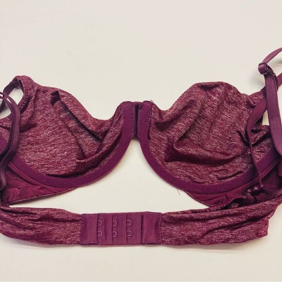 Victoria’s‎ Secret Unlined Semi Demi Underwire Bra Size 32C Burgundy Space Dye - Picture 9 of 9